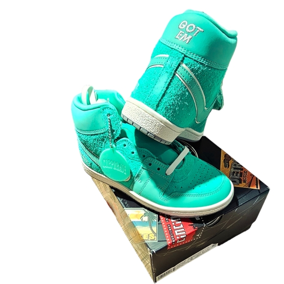 NIKE CORPORATE X JORDAN AIR SHIP GOT EM SNEAKERS LIGHT MENTA Sz 6 M - Picture 10 of 16